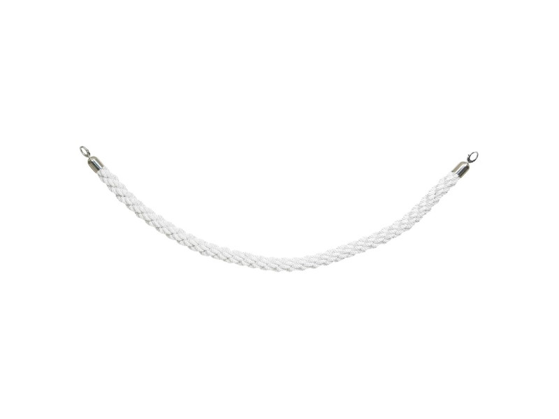 Securit Corde pour poteau d'accueil CLASSIC, blanc / chrome