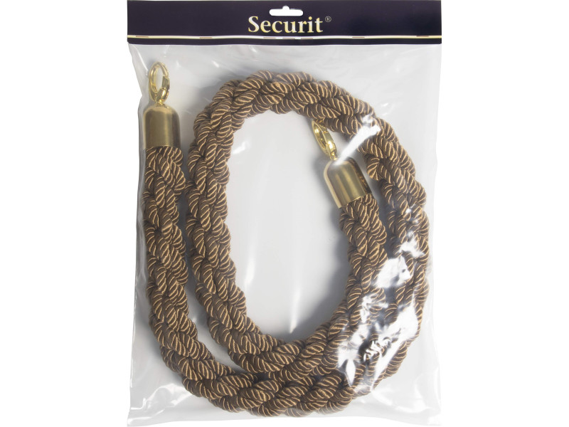 Securit Corde pour poteau d'accueil CLASSIC, bronze / or