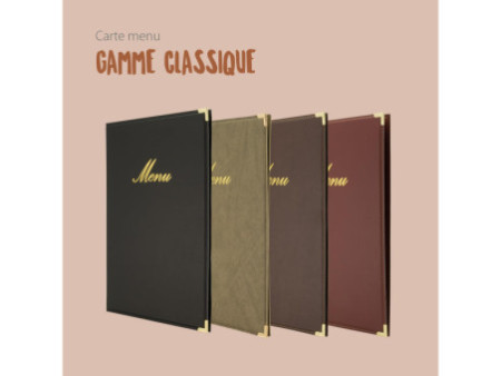 Securit Protège-menus CLASSIC, A4, noir