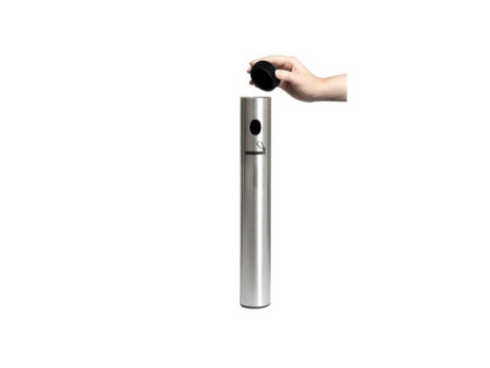 Securit Cendrier extérieur mural, acier inoxydable, argent