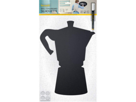 Securit Ardoise murale SILHOUETTE 'Cafetière', mélamine
