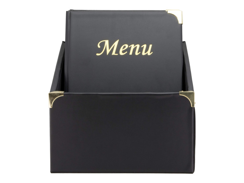 Securit Protège-menus BASIC dans une boîte de 10, A4, noir