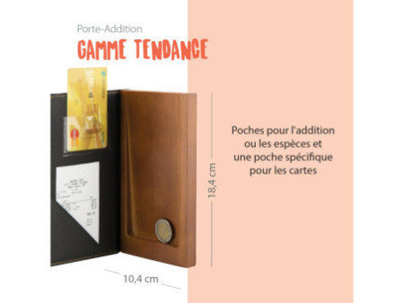 Securit Pochette pour additions WOOD, en cuir et bois, noir