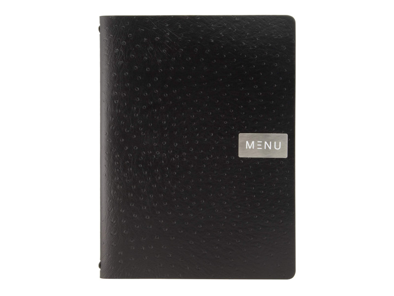 Securit Protège-menus EGO, A4, en cuir, noir