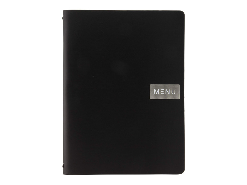 Securit Protège-menus ROYAL, A4, en cuir, noir