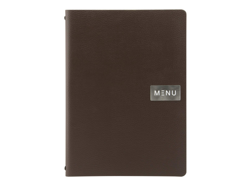 Securit Protège-menus ROYAL, A4, en cuir, rouge