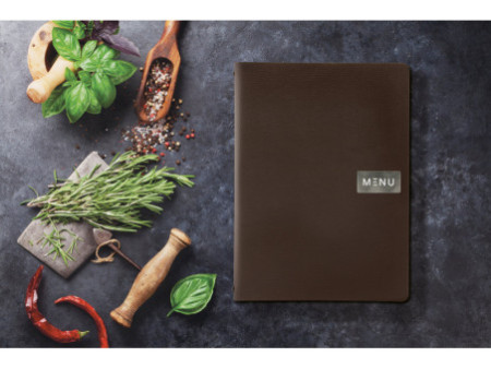 Securit Protège-menus ROYAL, A4, en cuir, rouge