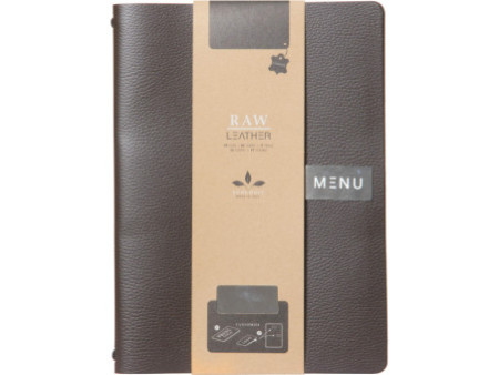 Securit Protège-menus ROYAL, A4, en cuir, rouge