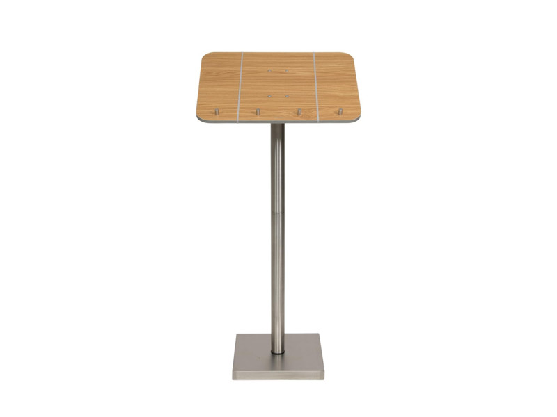 Securit Porte-menus, en bois et en acier inoxydable