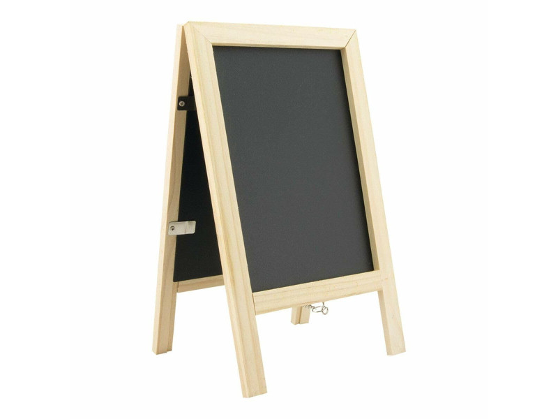 Securit Ardoise de table MINI avec trépied, hêtre