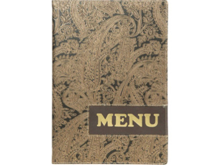 Securit Chemise pour cartes de menu, DESIGN PAISLEY, A4
