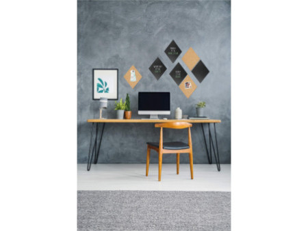 Securit Ardoise & tableau en liège SILHOUETTE 'Diamond'