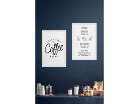 Securit Ardoise murale WOODY, blanc, 400 x 600 mm