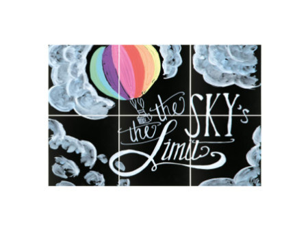 Securit Ardoise murale Silhouette CHALKBOARD XXL, set de 6