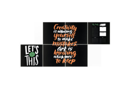 Securit Ardoise murale Silhouette CHALKBOARD XXL, set de 6