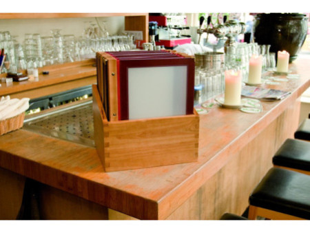 Securit Protège-menus WOOD, A4, en boîte de 20, bordeaux