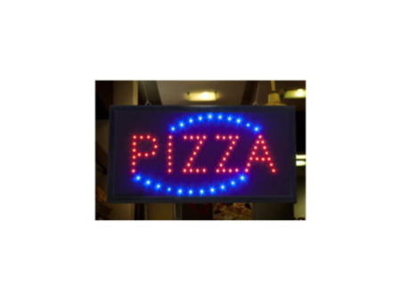 Securit Panneau publicitaire à LED 'PIZZA', 2 couleurs vives