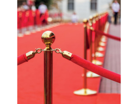 Securit Corde pour poteau d'accueil CLASSIC, rouge / or