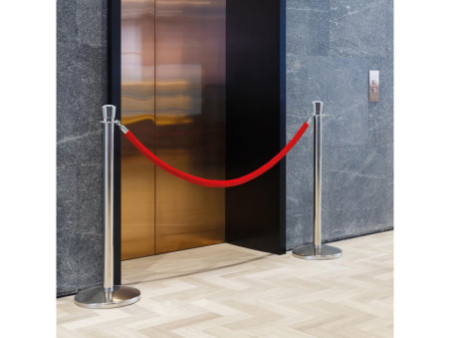 Securit Corde pour poteau d'accueil CLASSIC, rouge / argent