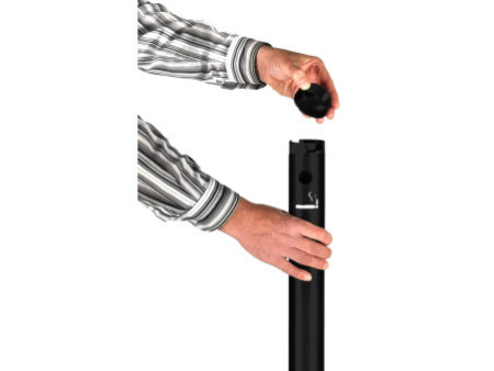Securit Système cendrier au sol SMOKER POLE - socle, noir