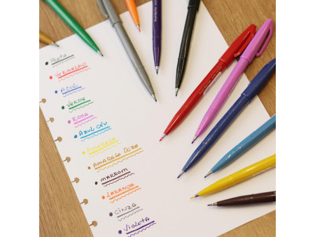 PentelArts Stylo feutre Brush Sign Pen SES 15, bleu pastel