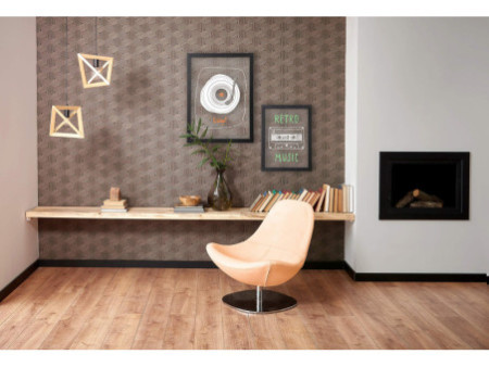 Securit Ardoise murale WOODY, en verre, cadre bois, noir