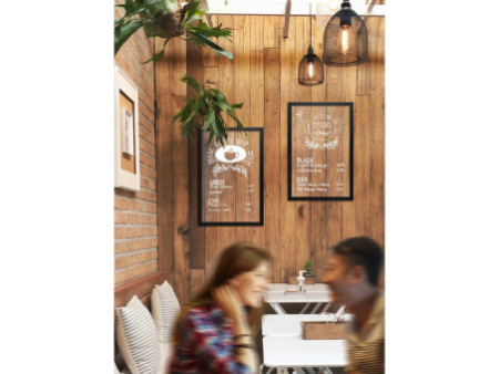 Securit Ardoise murale WOODY, en verre, cadre bois, noir