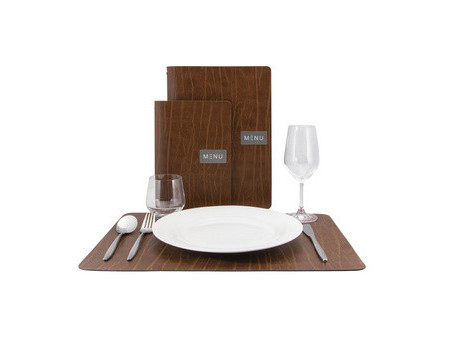 Securit Set de table 'RUGA', en cuir véritable, marron