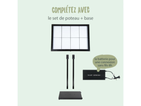 Securit Vitrine d'affichage LED Black Star XXL, 8 pages A4