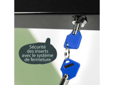 Securit Vitrine d'affichage LED Black Star XXL, 8 pages A4