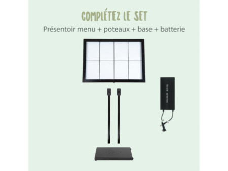 Securit Poteau, pour vitrine d'affichage Black Star XXL,noir