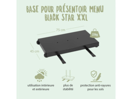 Securit Socle pour vitrine d'affichage Black Star XXL, noir
