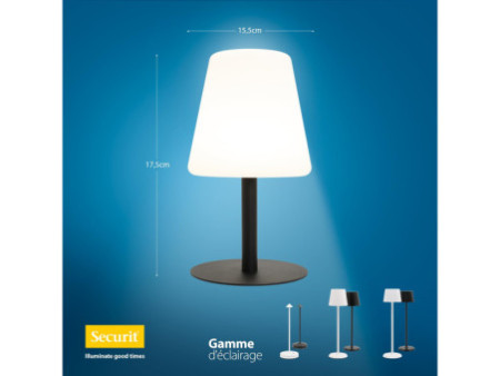 Securit Lampe de table à LED TABLE LAMP, noir