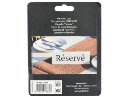 Securit Présentoir de table RÉSERVÉ, set de 5