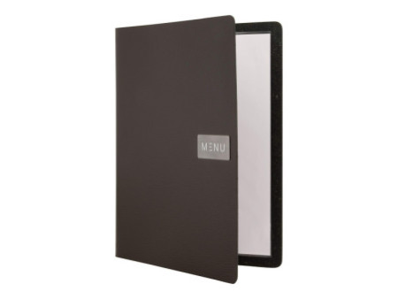 Securit Protège-menus RAW, A4, cuir véritable, brun