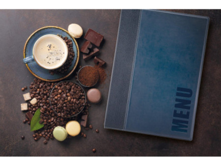 Securit Protège-menus TRENDY, A5, bleu