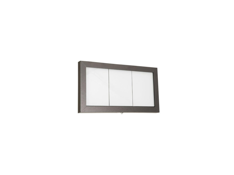 Securit Vitrine d'affichage LED COATED STEEL, 3 x A4
