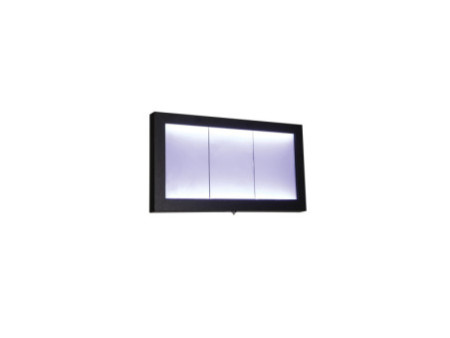 Securit Vitrine d'affichage LED COATED STEEL, 3 x A4
