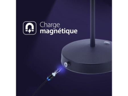 Securit Lampe de table à LED sans fil ANGELINA, noir