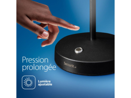 Securit Lampe de table à LED sans fil ANGELINA, noir