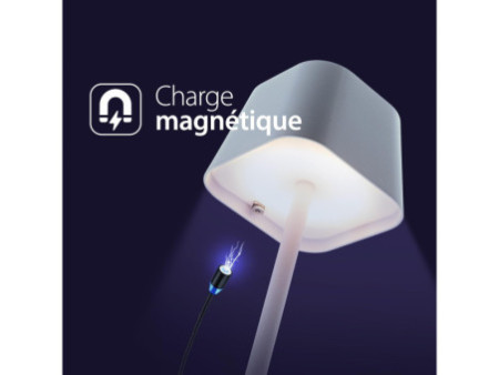 Securit Lampe de table à LED sans fil GEORGINA, blanc