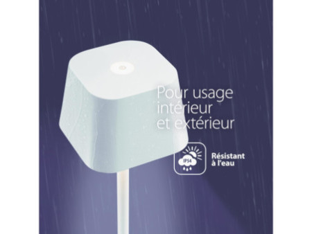 Securit Lampe de table à LED sans fil GEORGINA, blanc