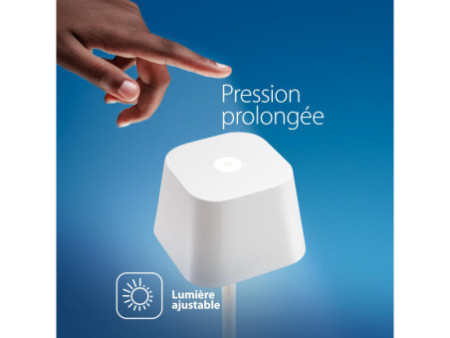 Securit Lampe de table à LED sans fil GEORGINA, blanc