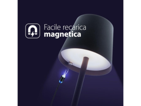 Securit Lampe de table à LED sans fil FELINE, noir