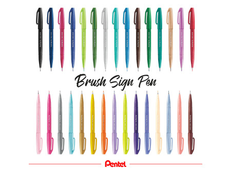 PentelArts Stylo feutre Brush Sign Pen SES 15, mauve