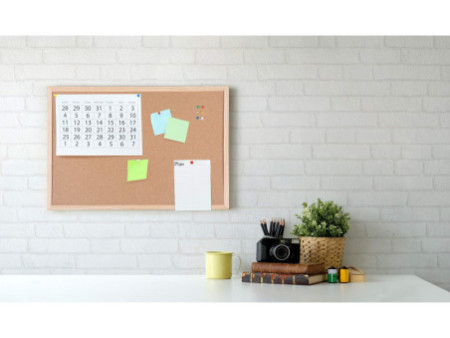 Bi-Office Tableau en liège avec cadre en bois, 900 x 600 mm