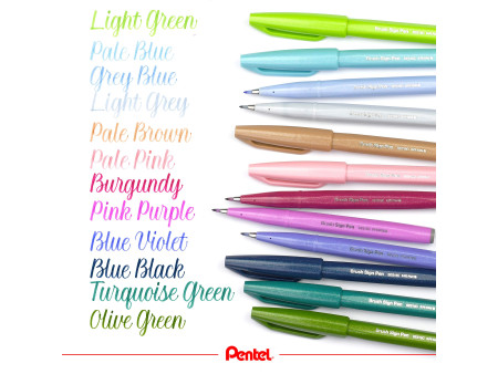 PentelArts Stylo feutre Brush Sign Pen SES 15, framboise