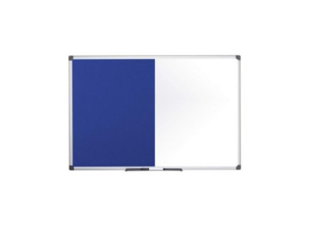 Bi-Office Tableau mixte, tableau blanc / feutre, bleu