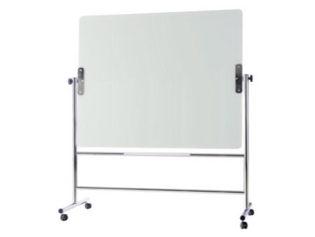 Bi-Office Tableau en verre, magnétique, mobile, pivotant