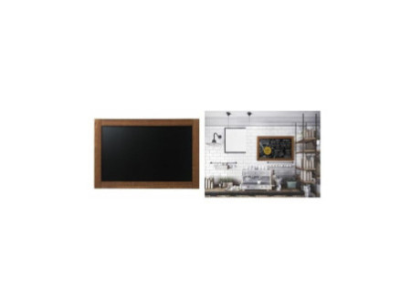 Bi-Office Tableau noir, rustique, 1.200 x 900 mm, marron